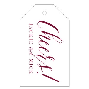 Letterpress Gift Tags with Personalized Name Custom Celebration Gift Tag Design T10 image 3