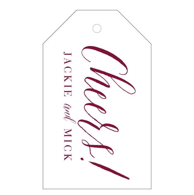 Letterpress Gift Tags with Personalized Name Custom Celebration Gift Tag Design T10 image 3