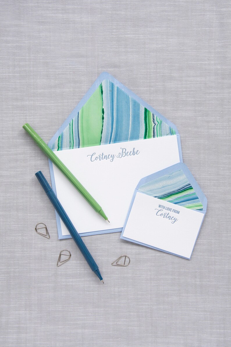 Create Your Own Letterpress Note Card Custom Notes and Etsy