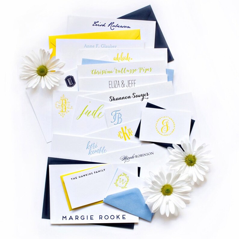 Create Your Own Letterpress Note Card Custom Notes and Etsy