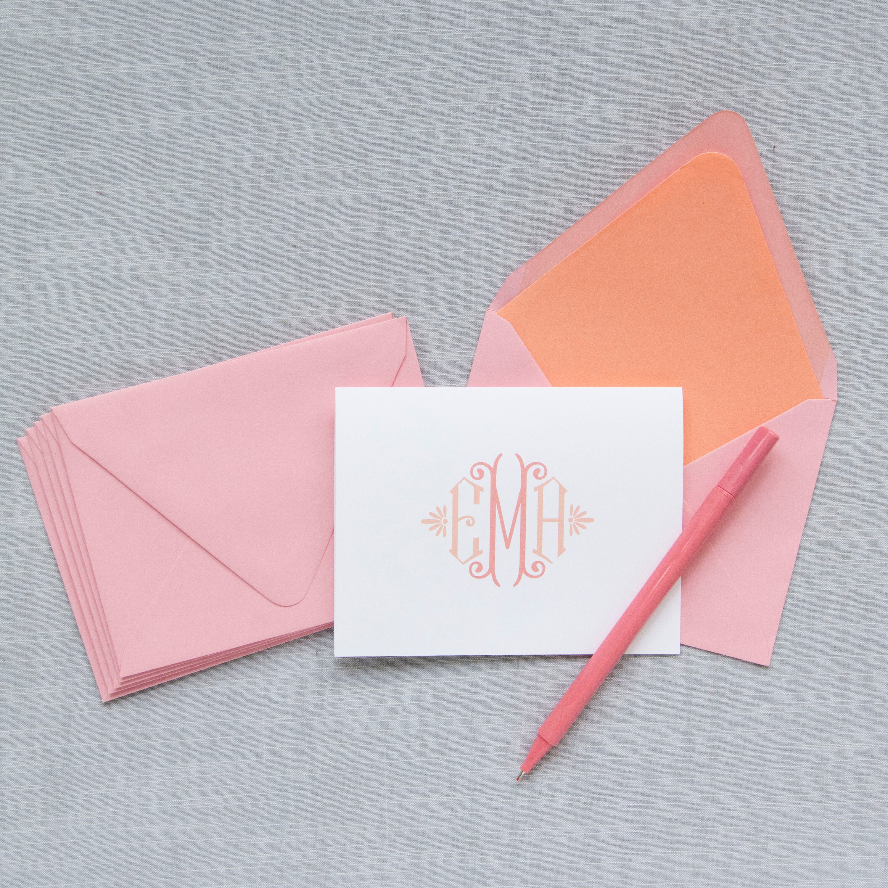 Folded Custom Notecards | Personalized Stationery - D82 - Etsy