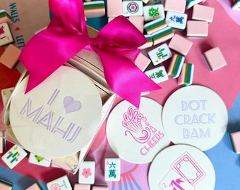 Letterpress Mahjong Coasters: Ready-to-Gift Set of 100
