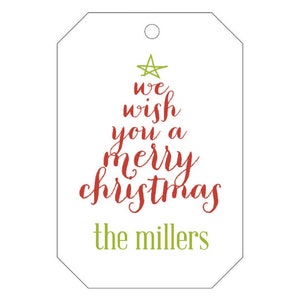 Letterpress Gift Tags with Personalized Name Custom Christmas Gift Tag Design T48 image 6