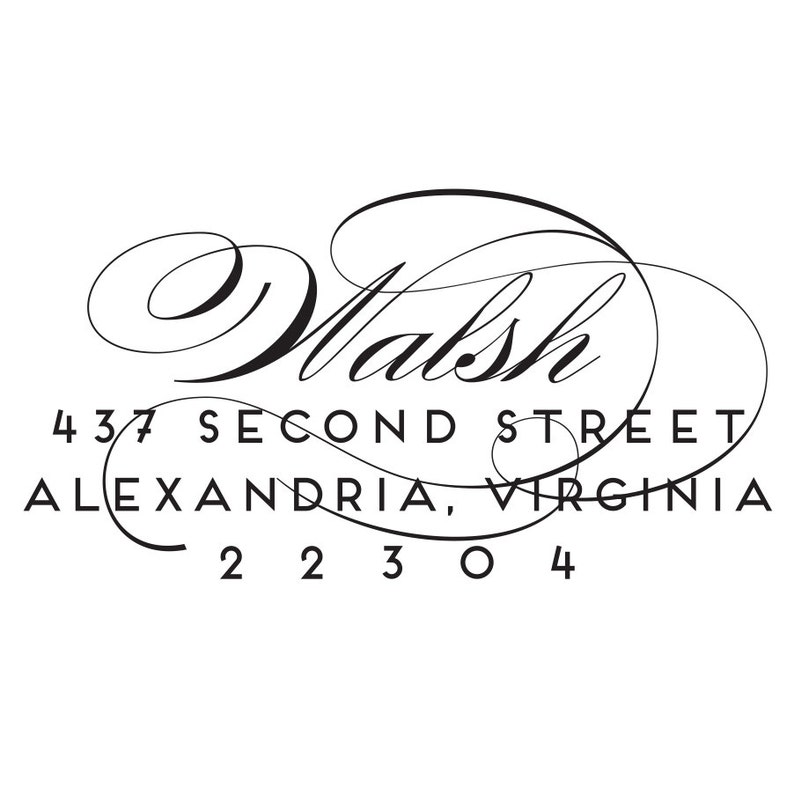 Custom return address stamp style 23 personalized wood etsy