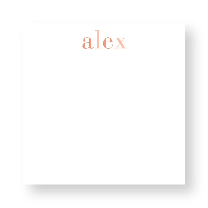 Rainbow Shaded Notepad with Personalized Name Custom Colorful Name Notepad Perfect Kids Birthday Gift Shaded Oranges