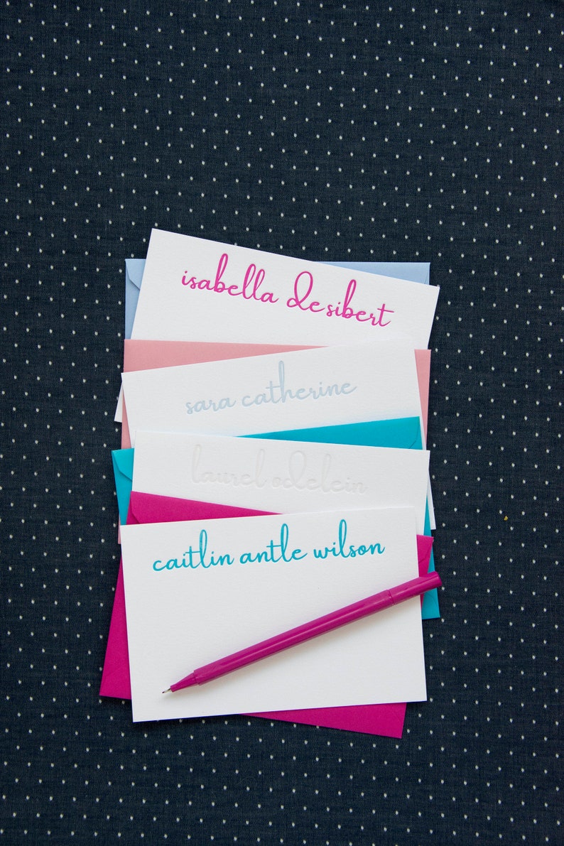 Create Your Own Letterpress Note Card Custom Notes and Etsy