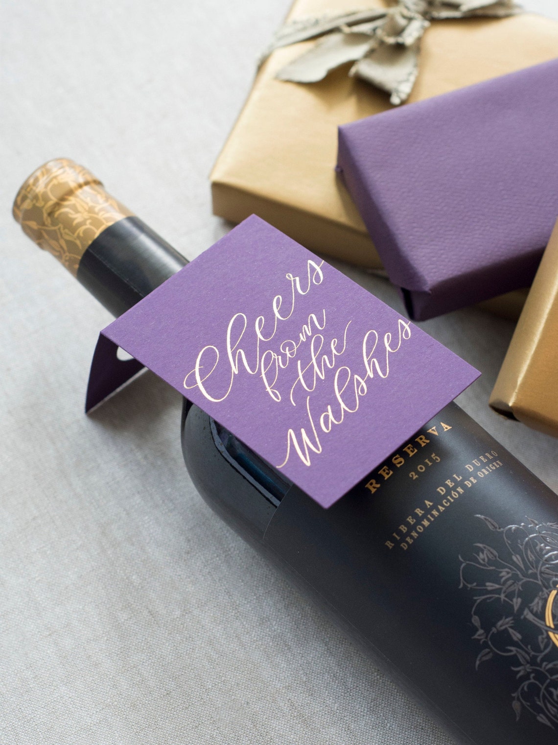 Personalized Wine Tags Design WT370 Custom Cheers Bottle Etsy