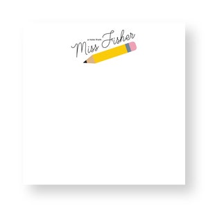 Teacher Notepad with Personalized Last Name | Custom Teacher Name Notepad | NP-111