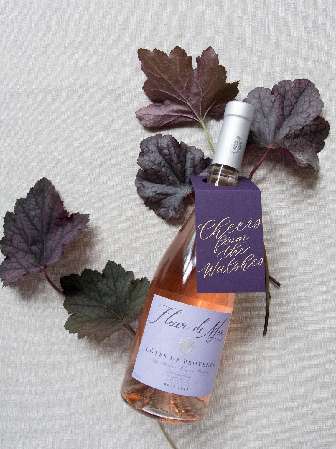 Personalized Wine Tags Design WT370 Custom Cheers Bottle Etsy