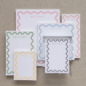 Personalized Border Notepad | Custom Wavy Name Notepad | BF-3