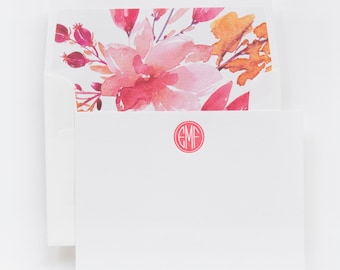 One Color Letterpress Custom Notecards from the Personal Stationery Collection - Design D40