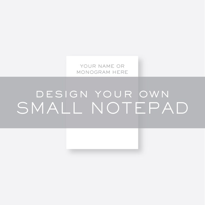 Personalized Notepad Custom SMALL Monogram or Name Notepads image 2