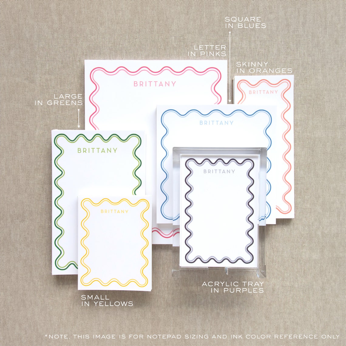 Personalized Border Notepad | Custom Dotted Name Notepad | BF-7 - Etsy