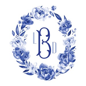Personalized Monogram Notepad | Watercolor Couture Crest Notepad | C-13