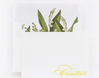 One Color Letterpress Custom Notecards from the Personal Stationery Collection - Design D34
