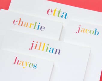 Personalized Rainbow Notepad: Custom Colorful Name, Birthday Gift