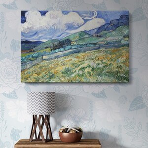 Landschaft von Saint-Rémy Leinwand Wandkunst - Vincent van Gogh Gemälde, hochwertige Leinwanddrucke für künstlerische oder rustikale Wohnkultur