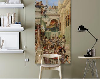 Spring Canvas Wall Art - Lawrence Alma-Tadema Grand Procession with Flowers, Elegant Artistic Decor for Gallery or Living Room