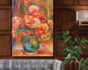 ルノワール「バラの花束」プリント 1882年 | ヴィンテージ印象派の花の 