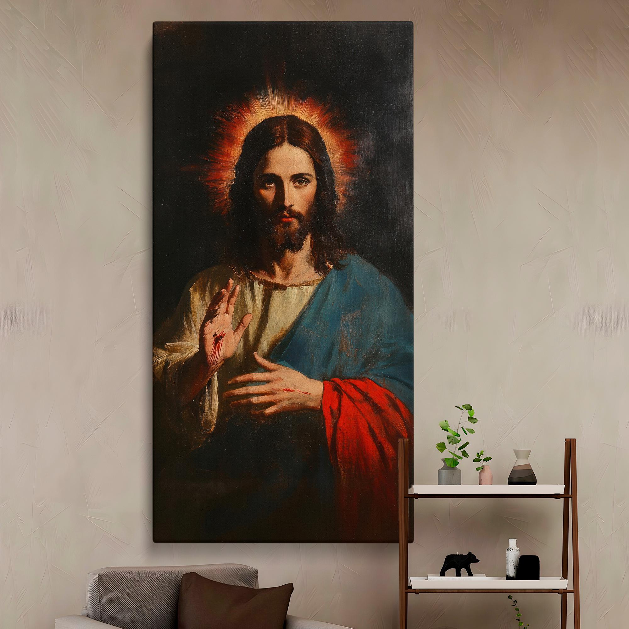 イエス・キリストの肖像画キャンバス壁アート - キリスト教の家庭の