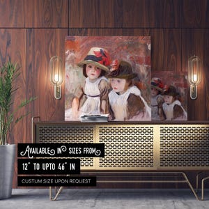 Village Children Canvas Wall Prints - John Singer Sargent 1890 Impressionist Masterpiece, Artistic Decor for Timeless Living Room