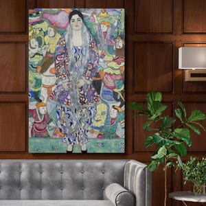 Gustav Klimt Portrait of Friederike Maria Beer Canvas Prints - 1916 Artistic Masterpiece, Elegant Gift for Art Lovers or  Bedroom Decor