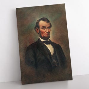 Abraham Lincoln Canvas Wall Art – Historic Oil Painting from The Alfred Whital Stern Collection, Classic Portrait for Home or Office Decor