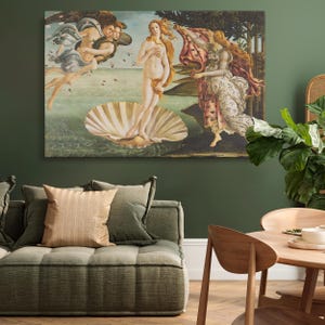 Sandro Botticelli Birth of Venus Wall Canvas - Renaissance Artwork, High-Quality Canvas Prints for Romantic Bedroom or Classic Living Room