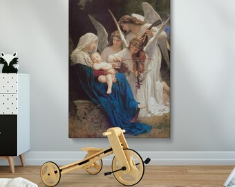 天使の聖母キャンバス壁アート - ウィリアム・アドルフ・ブグローの