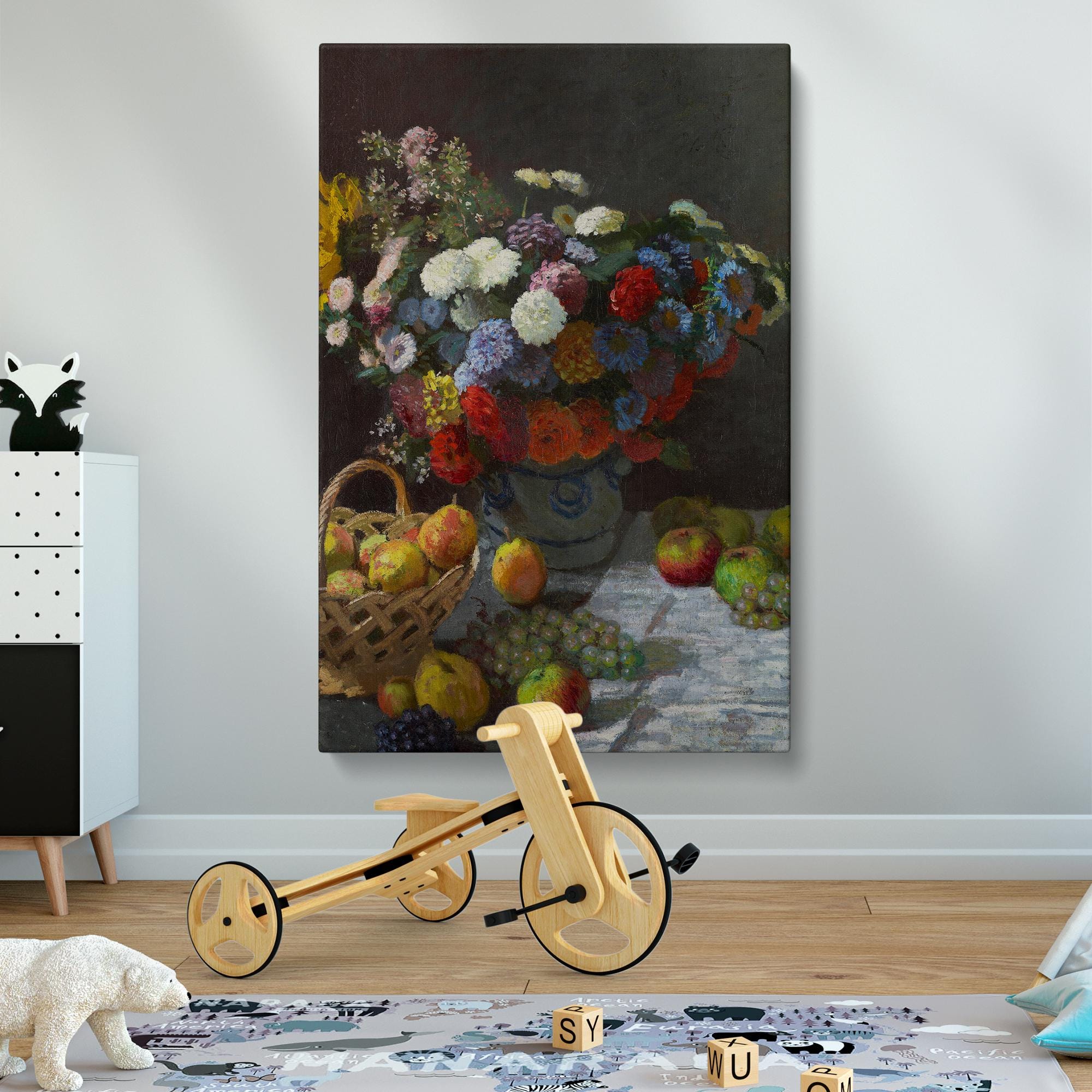 Claude Monet Still Life With Flowers and Fruit Canvas Prints