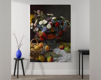 Claude Monet Still Life With Flowers and Fruit Canvas Prints