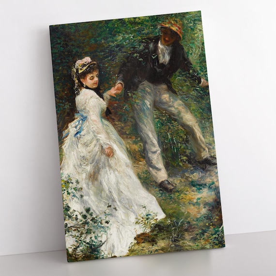 La Promenade Wall Canvas by Pierre Auguste Renoir - 1870