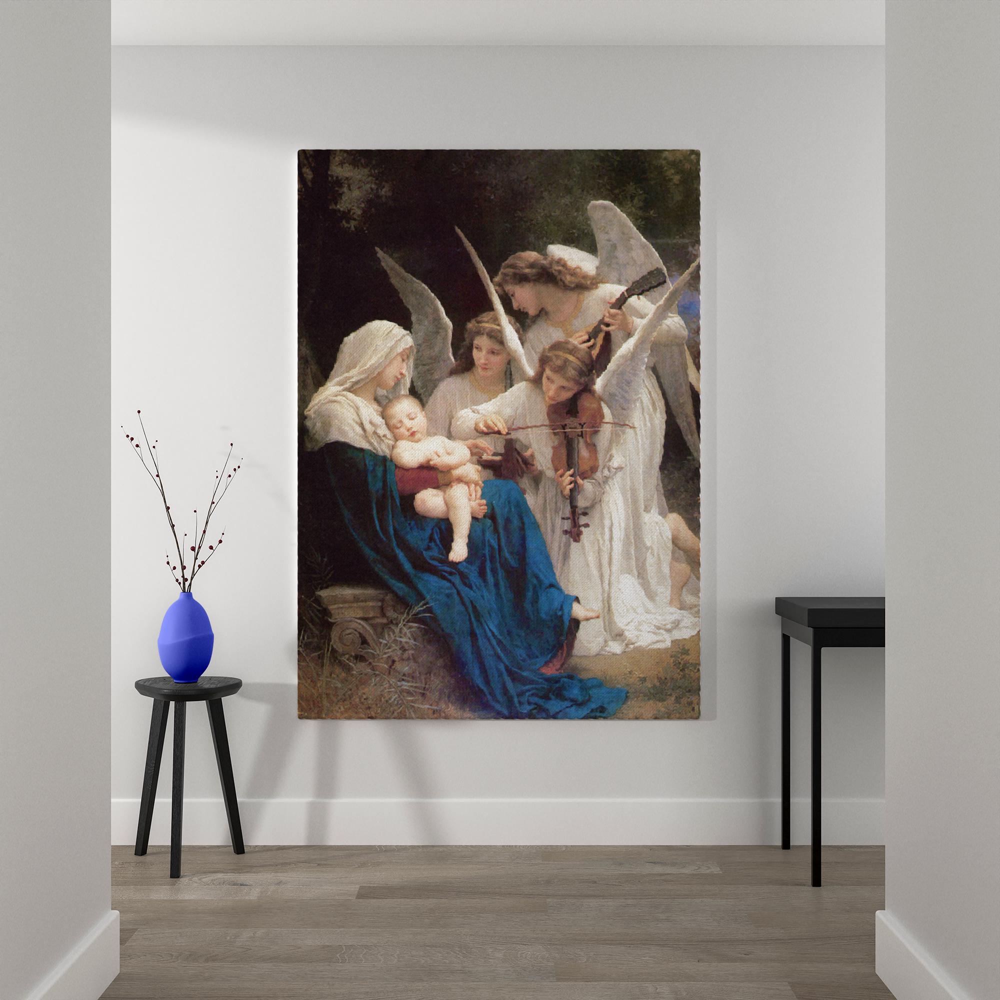 天使の聖母キャンバス壁アート - ウィリアム・アドルフ・ブグローの