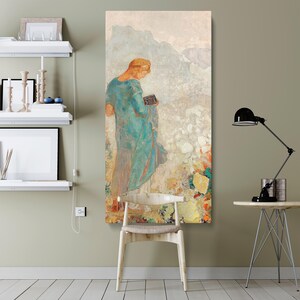 Pandora Canvas Wall Art - Odilon Redon 1910-1912 Dreamlike Painting, Serene Decor for Bedroom or Artistic Home Interiors