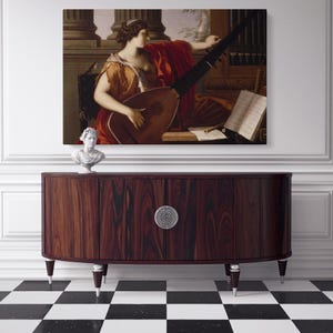 Allegory of Music by Laurent de La Hyre Canvas Wall Art – 17th Century Baroque Painting, Elegant Classical Print for Home or Office Décor