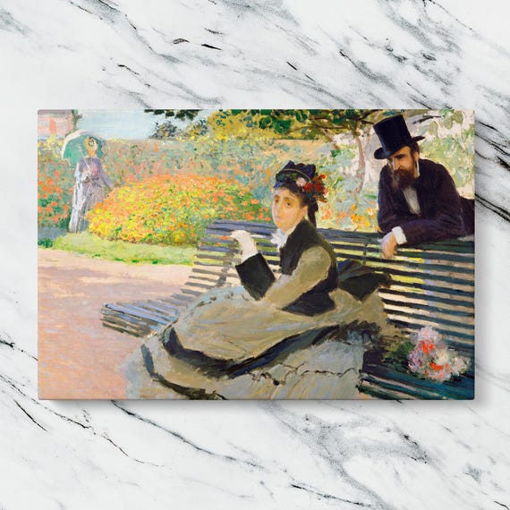 Claude Monet【庭のカミーユ・モネと子供】 カミーユ・モネと彼の息子