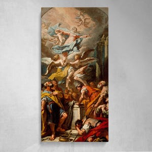 Lienzo decorativo de La Asunción de la Virgen - Pintura barroca de Gaspare Diziani, impresionante decoración de pared para dormitorios o galerías