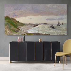 The Seashore at Sainte-Adresse Canvas Prints - Claude Monet Coastal Landscape, Stunning Wall Art for Nature-Lovers’ Bedroom or Office