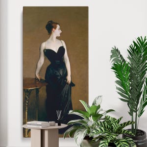 Madame X Canvas Wall Art - John Singer Sargent Elegant Portrait Painting, Classic Timeless Decor for Home or Office