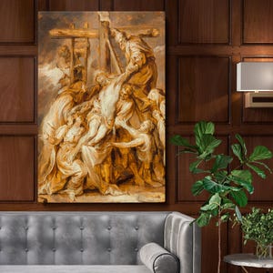 The Deposition Canvas Print – Abraham van Diepenbeeck Religious Painting, Classic Christian Art for Home, Church, or Office Wall Decor
