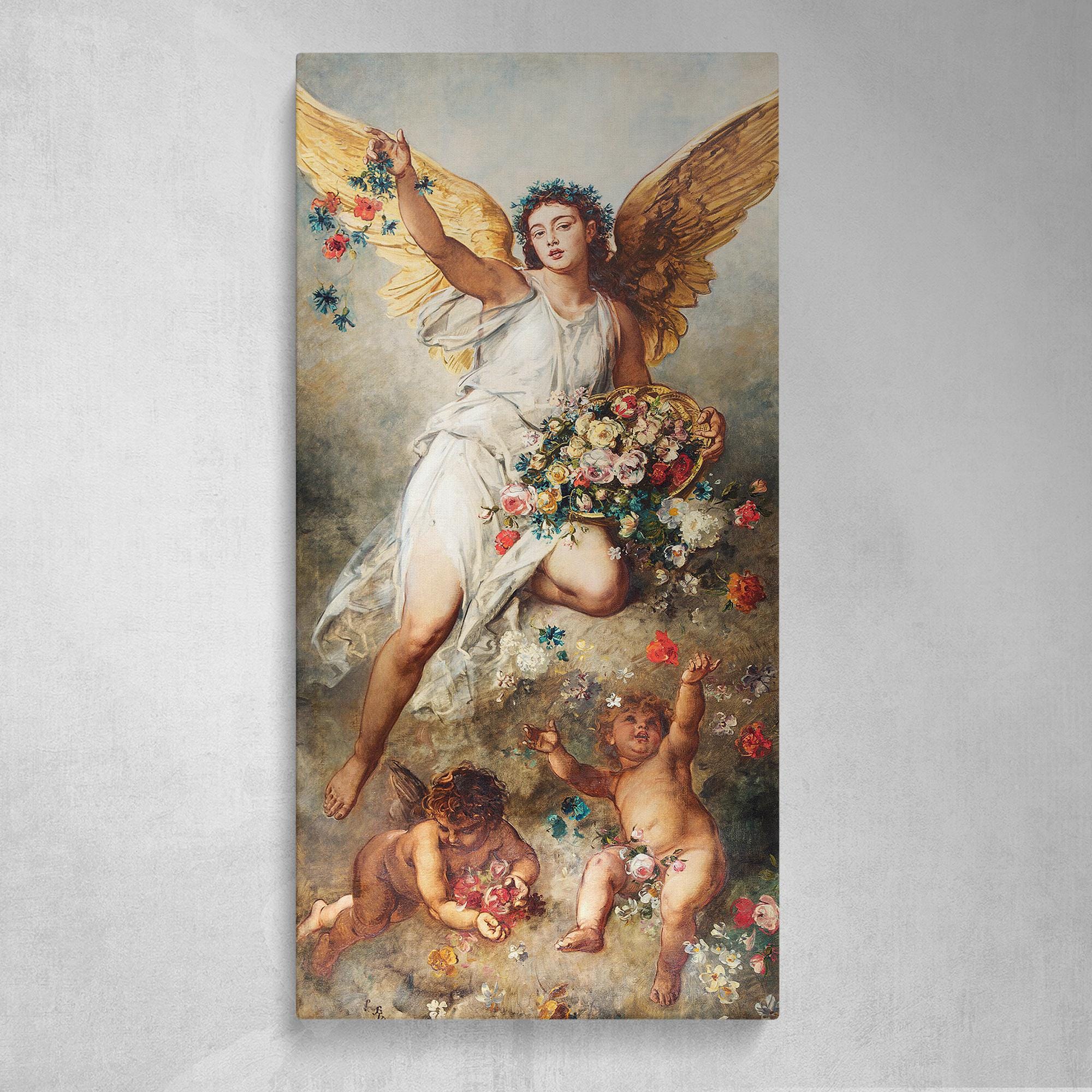 Eirene Angelic Canvas Wall Art - 1888 Vintage Artwork by Ludwig