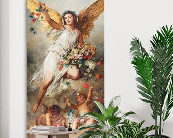 Eirene Angelic Canvas Wall Art - 1888 Vintage Artwork by Ludwig