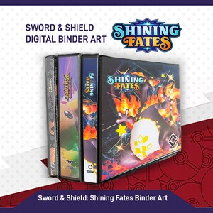 Cubierta de carpeta de 1" de Shining Fates, serie Sword & Shield, ilustración de carpeta digital personalizada de Pokémon SWSH04.5