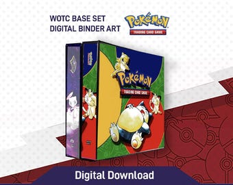 Vintage Base Set Pokmon Art Binder Digital Download - Etsy Vintage Base Set Pokmon Art Binder Digital Download - Etsy