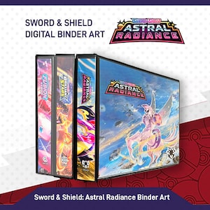 Astral Radiance 1,5" bindmiddelomslag Sword & Shield-serie Pokemon aangepaste digitale bindmiddelkunstwerk SWSH10