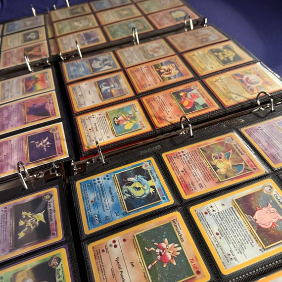 ポケモンカードゲーム Pokemon Card Collection Binder Base set Vintage Pokémon Base Set Card Binder – Collector's Organizer - Etsy
