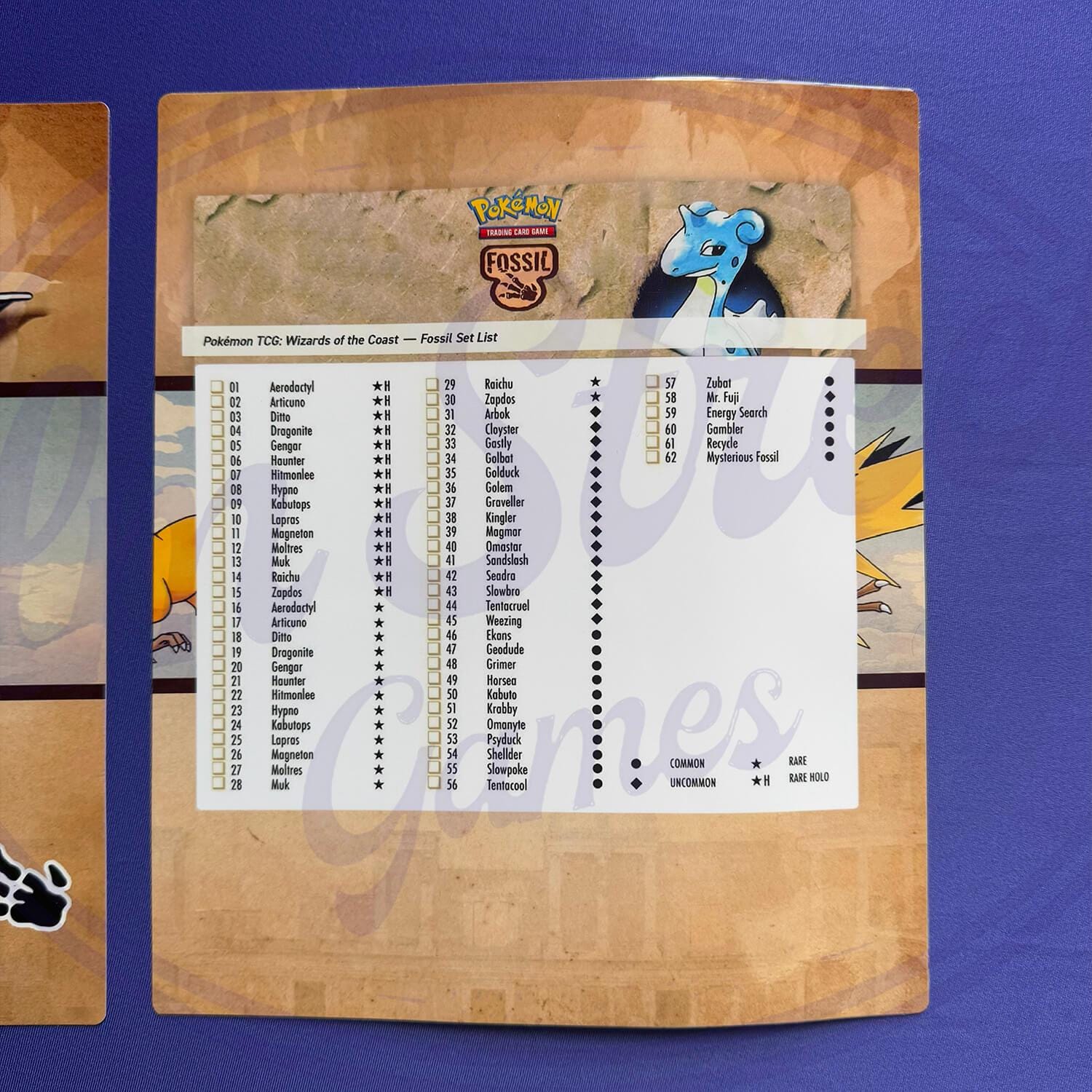 pokemon tcg fossil card list 1st Edition Fossil (62/62) Complete Set 1999| TradingCardSets.Com main image 1