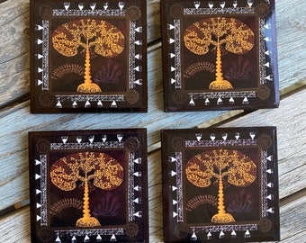 Set of 4 Tree of Life Coasters