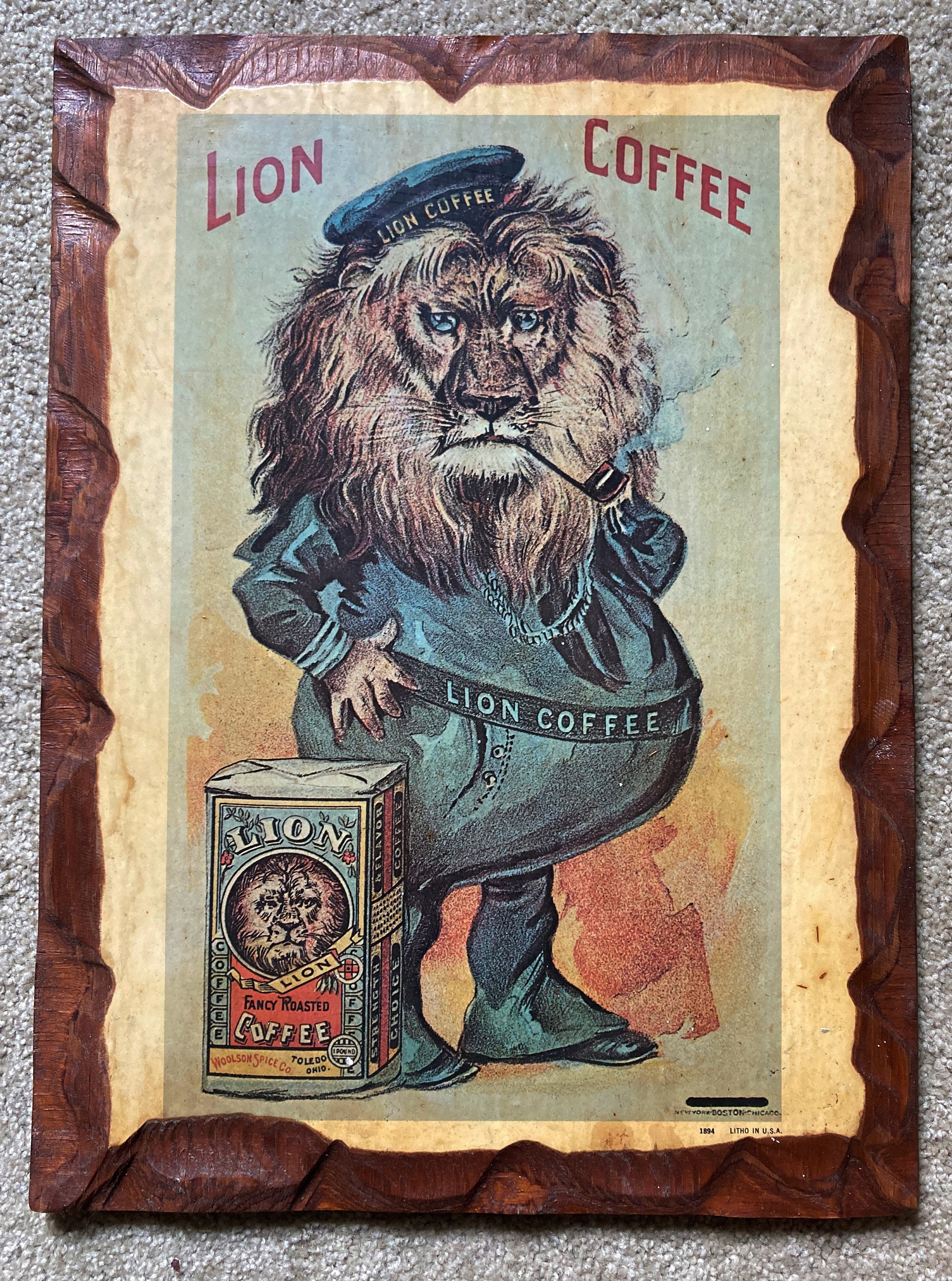 LION COFFEE Vintage Poster