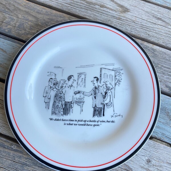 Restoration Hardware Mike Twohy New Yorker Cartoon Ceramic Plate 1999